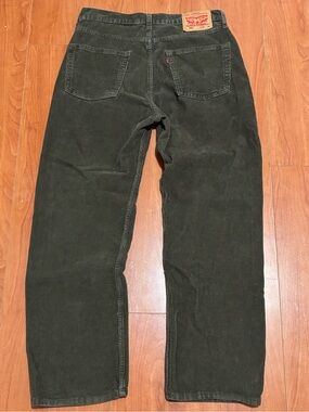 Levi’s 565 Loose Straight Olive Brown Corduroy Pants Mens Size 31x30